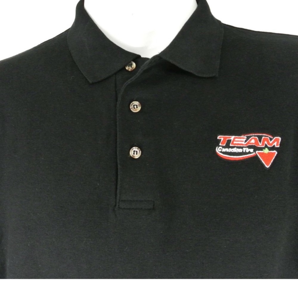 CANADIAN TIRE Team Store Employee Uniform Polo Shirt Black NEW Size S Small